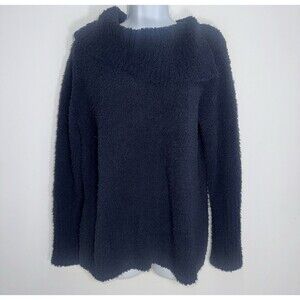 J. Jill Pure Jill Soft & Cozy High Neck Sweater Women's Medium Navy Blue